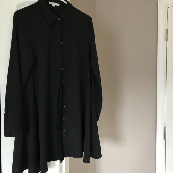 Black Shirt Dress - Picture 1 of 5